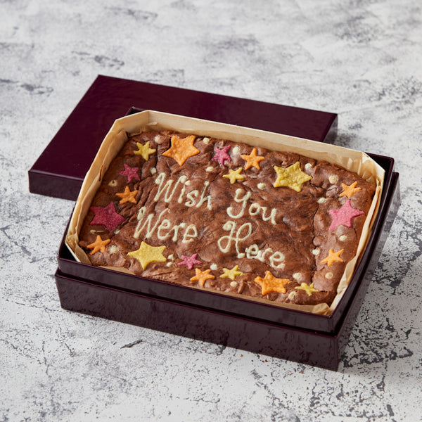 Star Border Wish You Were Here Brownie Slab