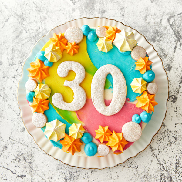 Colour Splash Number Cake