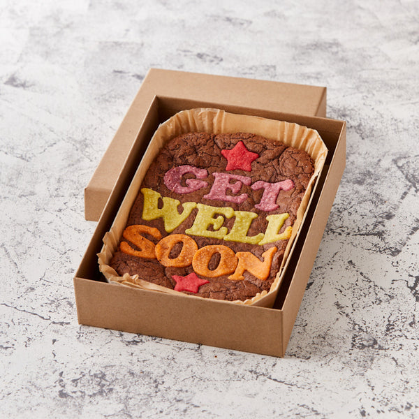 Get Well Soon Brownie Slab