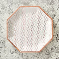 Spotty Print Rose Gold Paper Plates